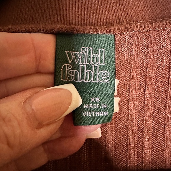 Wild Fable Rust Ribbed Polo Mini Dress - XS - Picture 4 of 5